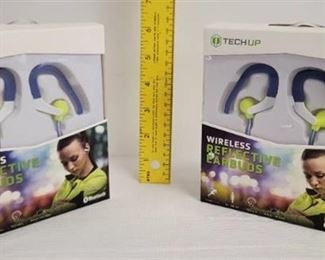 2 Tech up wireless reflective earbuds. Never opened