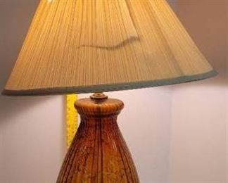 Large glass table lamp.