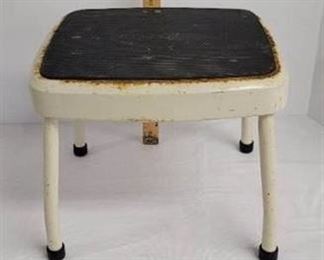Small metal footstool.