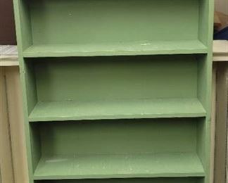 Tall wooden bookshelf. 32" wide 8" deep 72" tall.