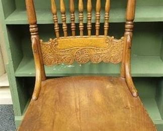 Wooden dining chair.
