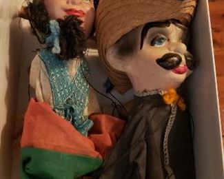 Pair of vintage Mexican Marionettes