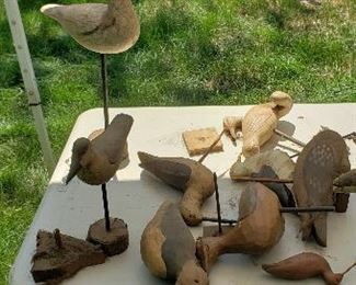 Carved birds just need a little TLC