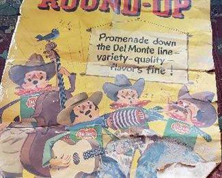 Old Del Monte advertising in rough shape
