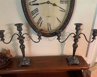 Rogers and Son silver plated candelabras 