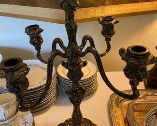 Wallace silver  plated 5 light candelabra