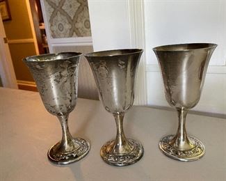 3 Gotham sterling goblets