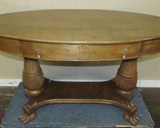 Library Table w/Claw Feet