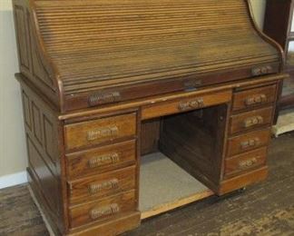 Oak Roll Top Desk