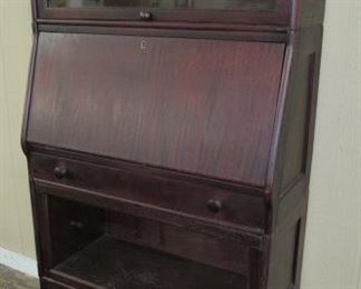 Mahogany Stack Bookcase w/Secretary 