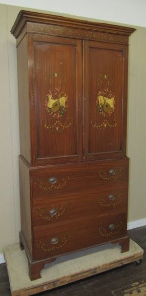 2 piece  Mahogany Cabinet