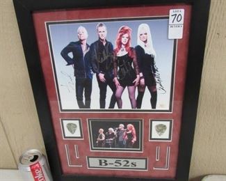 B-52's Band Photo w/4 Autographs - Has Certificate On Back