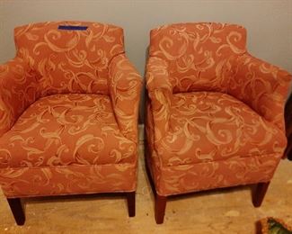 Pr of compact vintage chairs