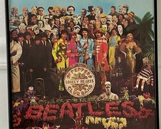 1967 Beatles Sgt. Pepper's Lonely Hearts Club Band Framed Album