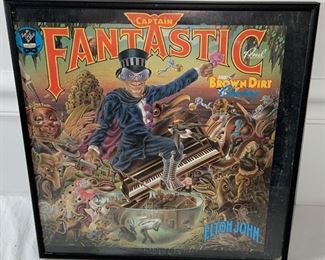 Elton John Framed Captain Fantastic Album