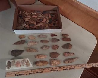 Assorted Arrowheads and Napped Stones