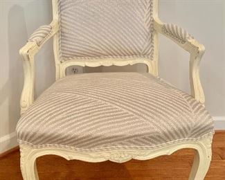 $1500 set of 8 dining chairs (2 arm chairs, 6 side chairs).  Each 42" H, 21" W, 18" D, seat height 21". 