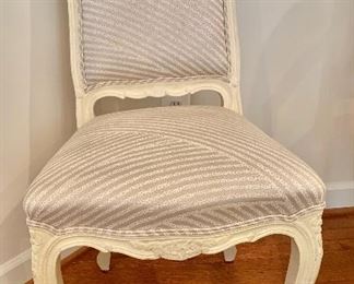 Detail (side chair).  Each 42" H, 21" W, 18" D, seat height 21". 