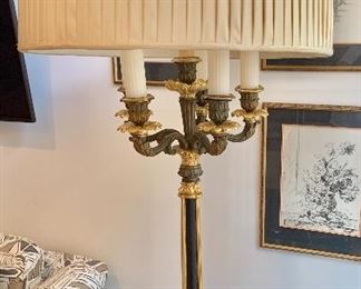 $275  Vintage gilded table lamp -  40" H, 19" D.