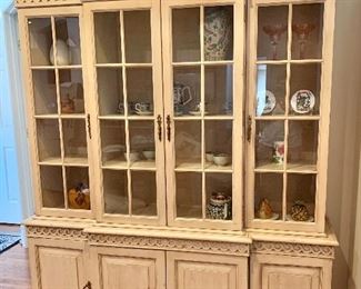 $595  Large buffet/display cabinet - note: integrated wine rack!  86.5" H, 68" W, 17" D.
