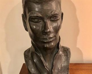 $300 Bust of male -  18" H, 9" W. 