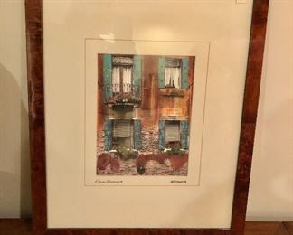 $70  Martin Roberts - "Four Windows", embellished photograph.   22" H x 18" W.