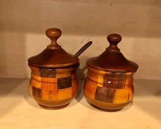 $40 pair wood containers 