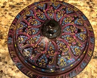 $30   Lacquer dish and cover   8" diam. 