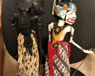 $75  each carved puppets 