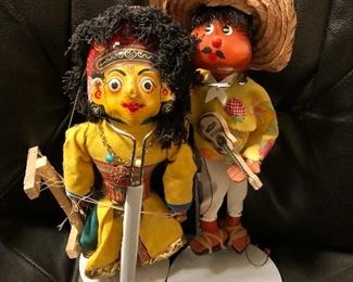 $50 each  Puppet dolls on stands 