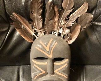$45 Mask with feathers 