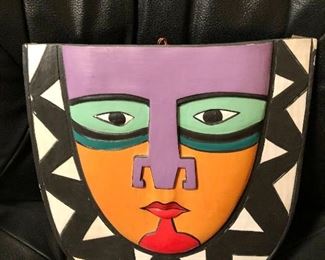 $75 Mask Face with geometric border 