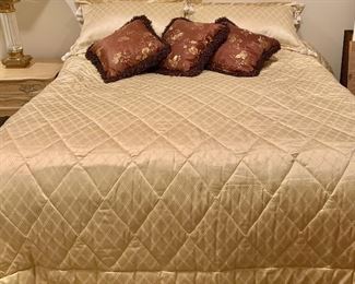 $225 Quilted bedding for king bed and pillows #3 