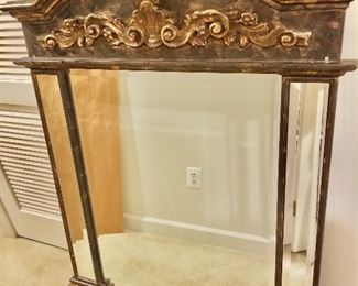 $275   Large Mirror  66.5" H x 38.5" W.  Some paint off at bottom part of the mirror 