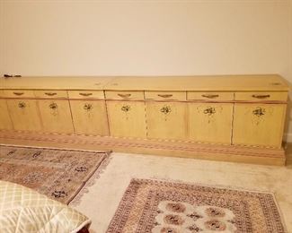 $695   Extra long dresser of wall storage unit 