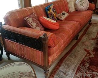 Asian Modern Sofa and Throw Pillows