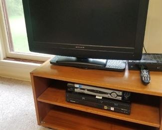 Teak Cabinet and Dynex TV