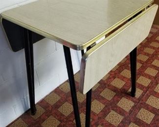 Hairpin Leg Drop Leaf Formica Table