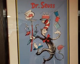 Dr Seuss Cat in the Hat Framed Print