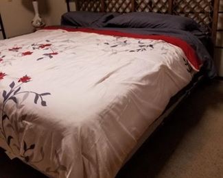 King size bed and headboard