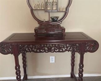 Stunning Redwood table and decor