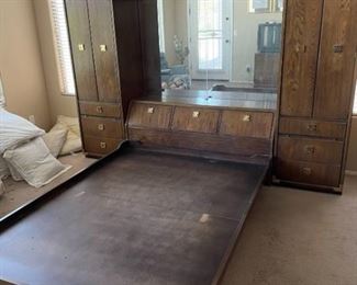 Thomasville Bed Frame With Wall Unit