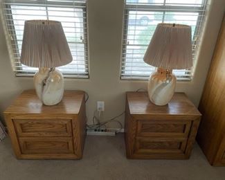 Twin Nightstands and Lamps