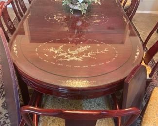 Unique Redwood Asian Table