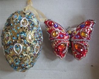 Bejeweled unusual Christmas ornaments (Large)