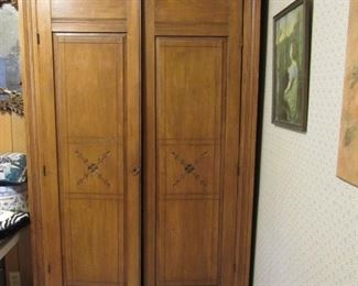 Antique pine quilt cupboard