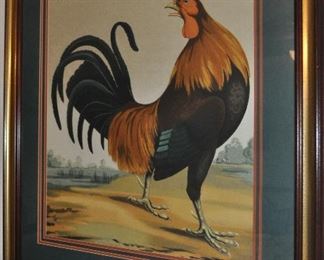 Large rooster print