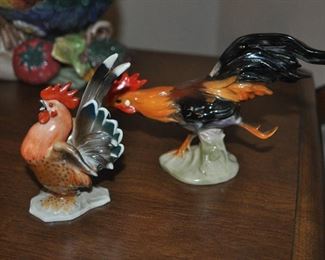 Goebel rooster and hen