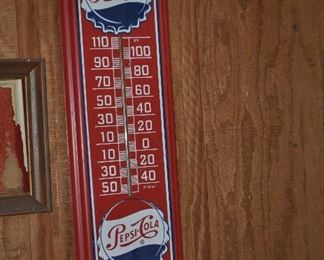 Pepsi wall thermometer