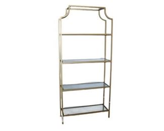 4. Brass and Glass Etagere